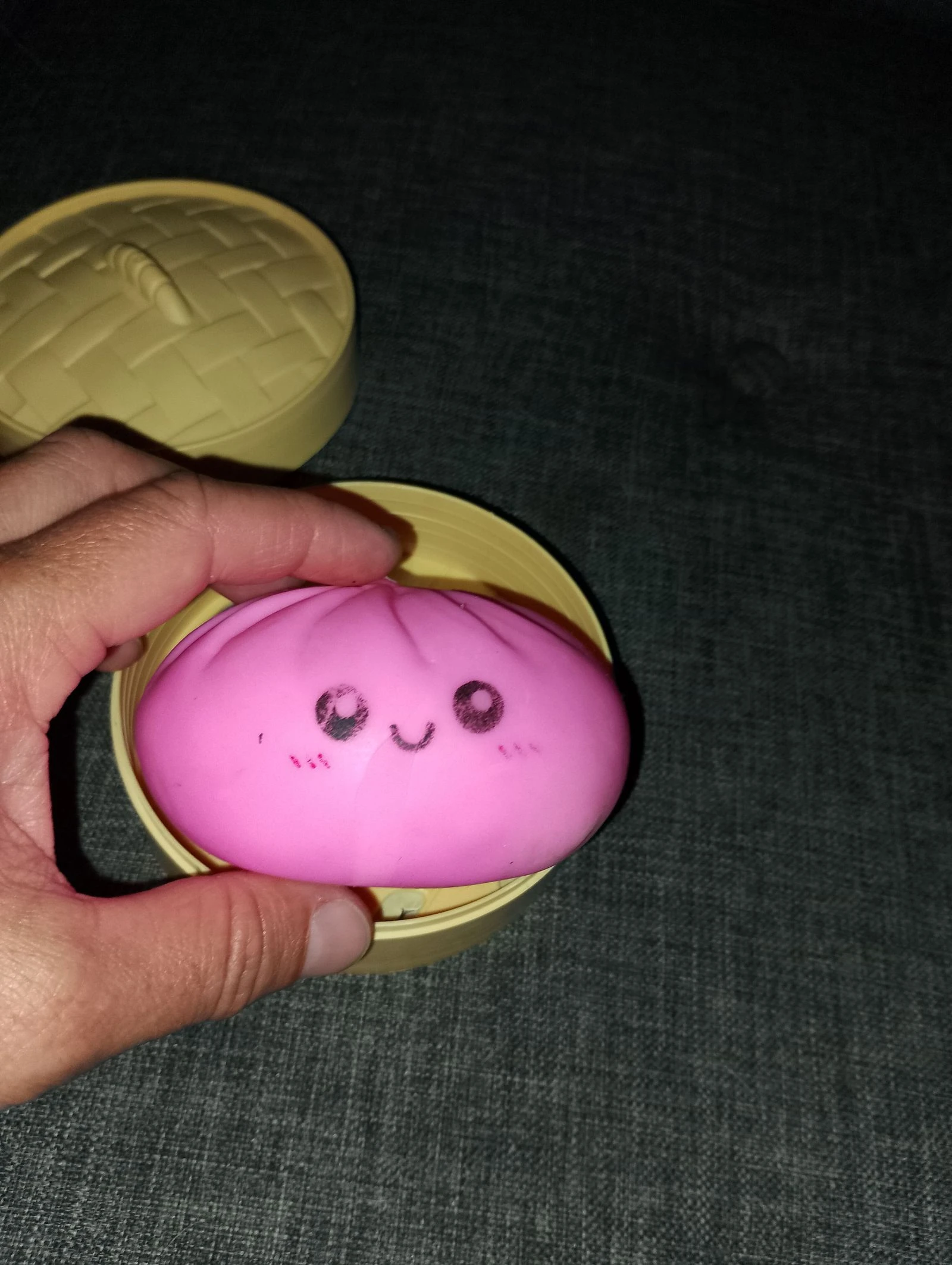 Roze stoom Bao Squishy met mand – photo 3